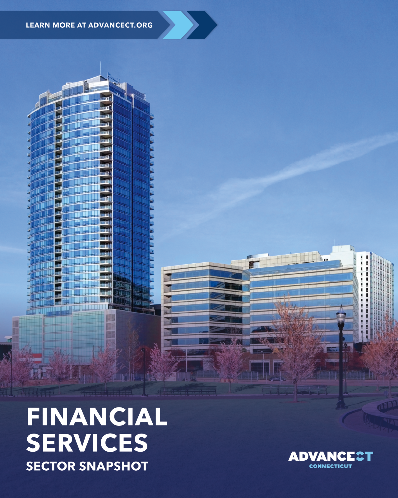 Financial Services Sector Snapshot - office park in background.